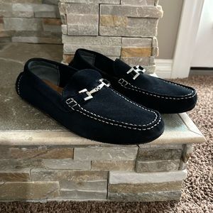 Alfani navy suede loafers size 10 1/2